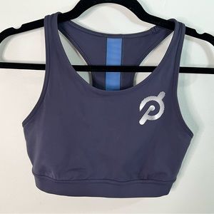 Peloton Sports Bra in Dark Blue with Light Blue Accent